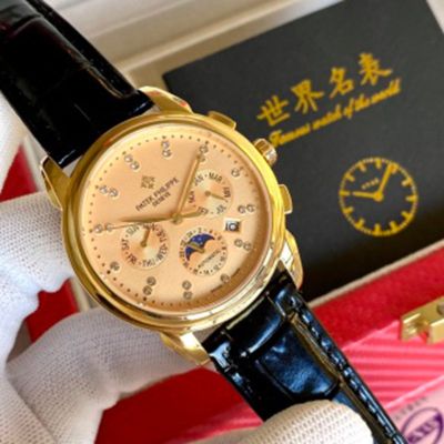   PATEK PHILIPPE Newest Style 9100 Automatic Movement  Gold 42mm Watch